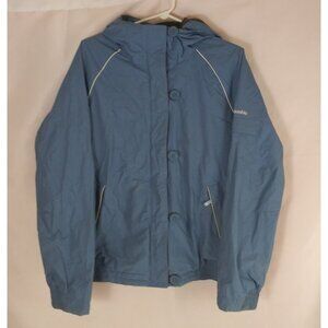 Columbia Sportswear Women's Blue Waterproof Winter Coat With Fleece Lined Hood L